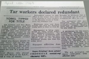 Tar Workers made Redundant April 1969